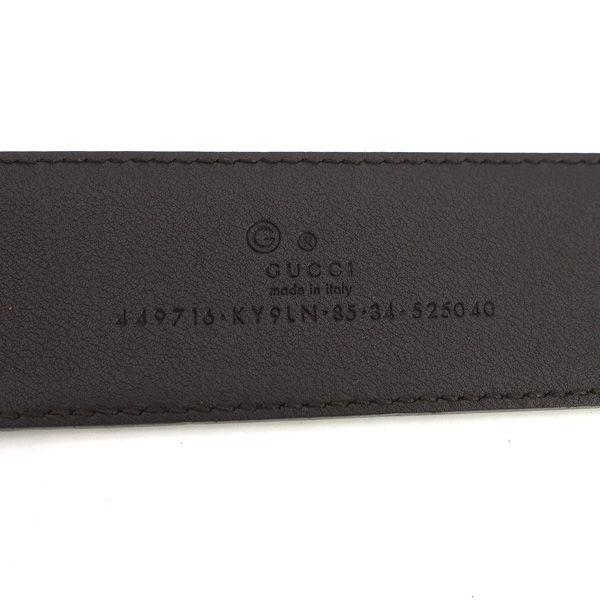 GUCCI / グッチ ◇GGキャンバス ベルト ベージュ ブラウン レザー ＃85
