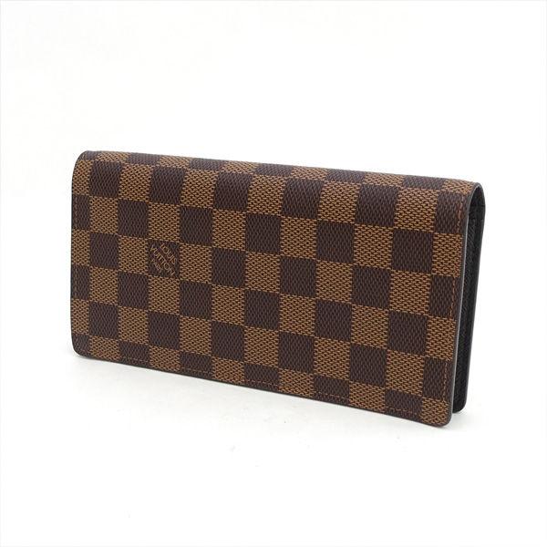 LOUIS VUITTON / ルイヴィトン ◆ポルトフォイユ・ブラザ 二つ折り財布 ダミエ エベヌ N60017【財布/ウォレット】【中古】