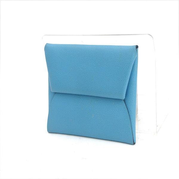 HERMES / エルメス ◆バスティア ケース レザー 小物入れ ブルー系 C刻印 ブランド【財布/wallet/】【中古】