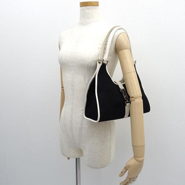 GUCCI / グッチ ◇ジャッキー ショルダーバッグ ブラック ホワイト