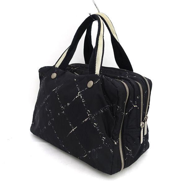 CHANEL / シャネル ◆旧トラベルライン ミニボストン ハンドバッグ ナイロン ブラック【バッグ/バック/BAG/鞄/カバン】 【中古】