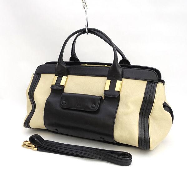 CHLOE / クロエ ◆2WAYバッグ アリス バイカラー レザー ミニボストン ブランド【バッグ/バック/BAG/鞄/カバン】 【中古】