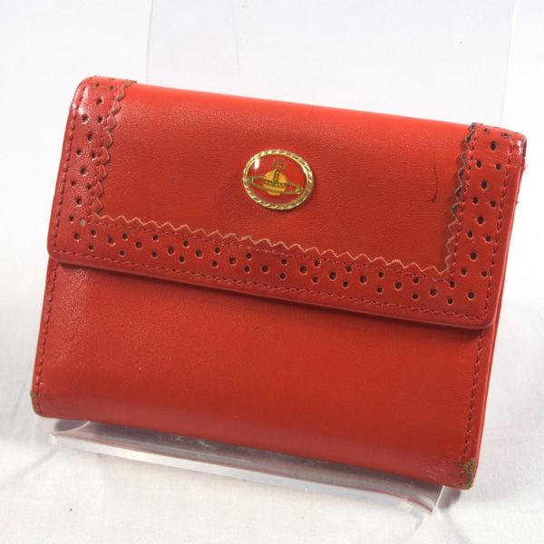 【Vivienne Westwood】 エナメル 3つ折り財布 オーブ レッド Vivienne Westwood / ヴィヴィアンウエストウッド □エナメル)オーブ