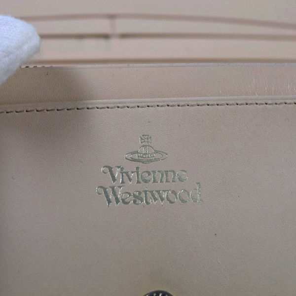 Vivienne Westwood / ヴィヴィアンウエストウッド ■オーブ 長財布 レザー アイボリー【財布/サイフ/ウォレット】【中古】 |au PAY マーケット