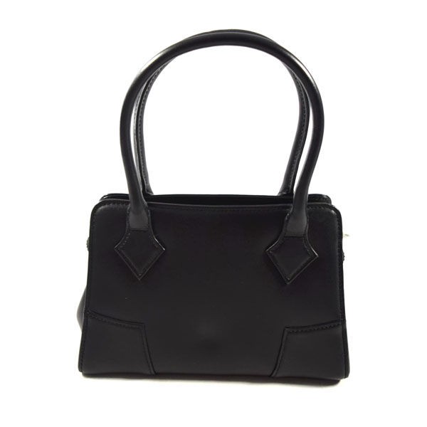 Vivienne Westwood / ヴィヴィアンウエストウッド ■プレーン ハンドバッグ レザー 黒【バッグ/バック/BAG/鞄/カバン】【中古】  ｜au PAY マーケット