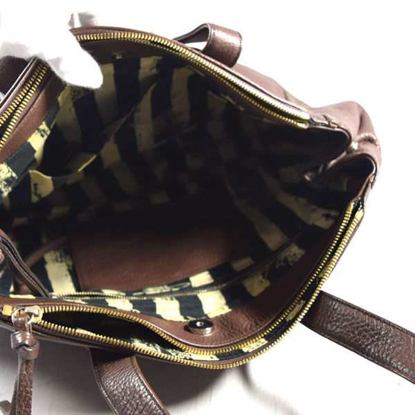 Vivienne Westwood / ヴィヴィアンウエストウッド ■モシーク ショルダー トートバッグ レザー  茶【バッグ/バック/BAG】【中古】｜au PAY マーケット