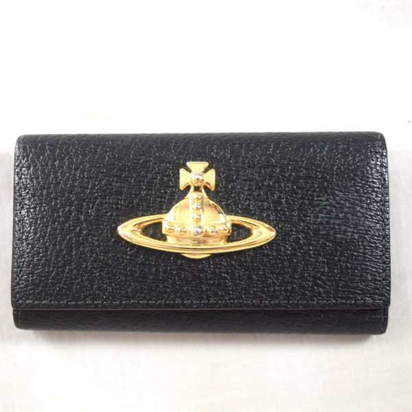 Vivienne Westwood / ヴィヴィアンウエストウッド ■EXECUTIVE 4連キーケース レザー 黒 ブランド【KEY/キー/鍵】 【中古】