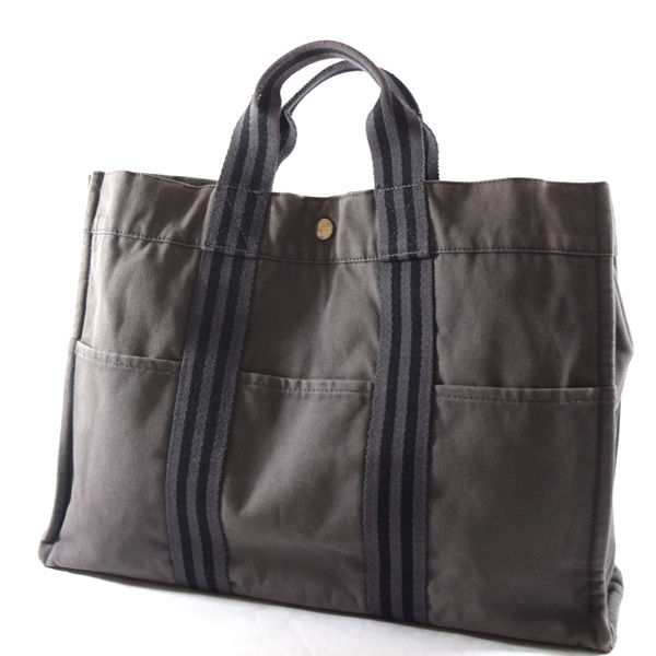 HERMES / エルメス □フールトゥ MM トートバッグ キャンバス グレー ブランド【バッグ/バック/BAG/鞄/カバン】 【中古】  の通販はau PAY マーケット - アーチェリー | au PAY マーケット－通販サイト