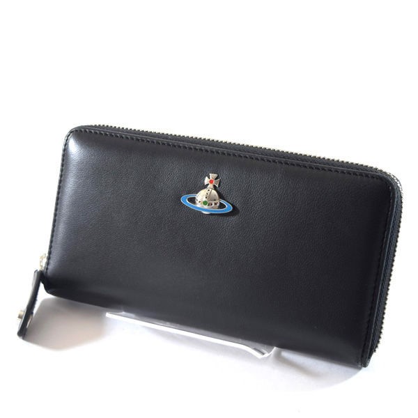 Vivienne Westwood / ヴィヴィアンウエストウッド ■カーフ　ラウンドファスナー　黒　長財布 【サイフ/ウォレット】 【中古】 ｜au  PAY マーケット