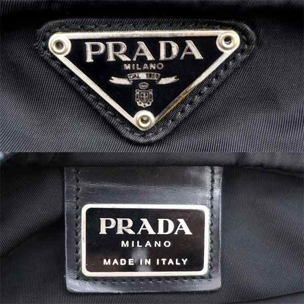 PRADA / プラダ □斜めがけ ショルダーバッグ ナイロン 黒