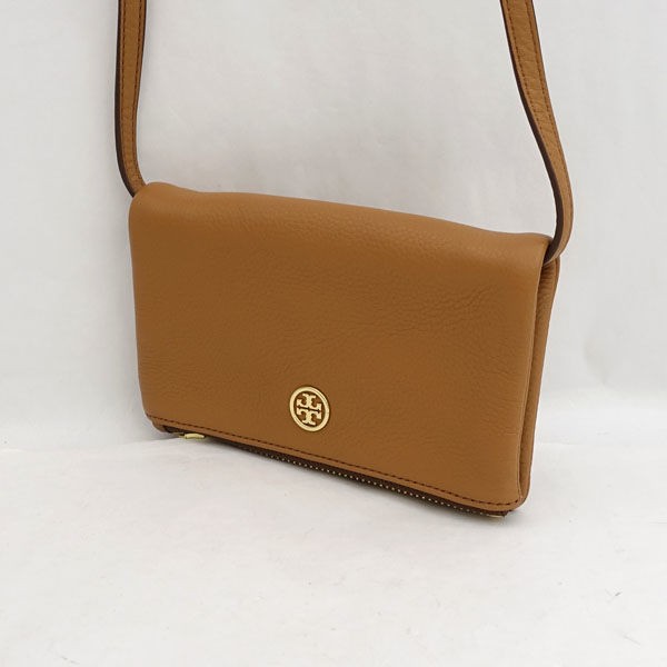 TORY BURCH / トリーバーチ ■ショルダーバッグ レザー ベージュ ゴールド ブランド【バッグ/バック/BAG/鞄/カバン】 【中古】