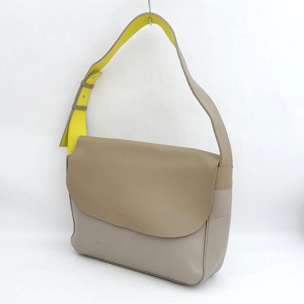 Paul Smith / ポールスミス ■セミショルダー バッグ オールレザー ベージュ イエロー ブランド【バッグ】 【中古】