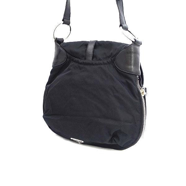 PRADA / プラダ ■ショルダーバッグ ナイロン レザー ブラック ギャランティ BT0353 ブランド 【BAG/鞄/カバン】 【中古】 の通販は 31,669円