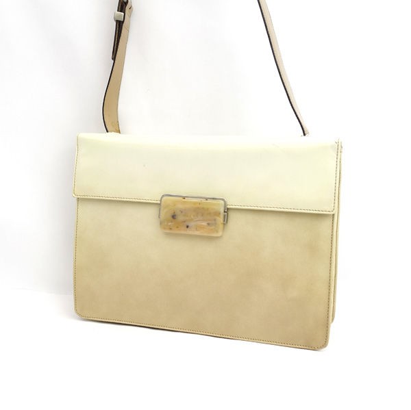 人気ショップ PRADA / プラダ □エナメル ショルダーバッグ ベージュ バッグ