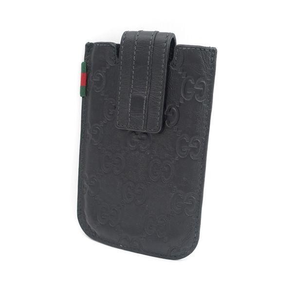 GUCCI / グッチ ■iPhone 4s ケース レザー GG ブラック グッチシマ アイフォン 240188 ブランド【中古】