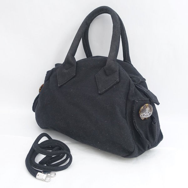 Vivienne Westwood / ヴィヴィアンウエストウッド ■ハンドバッグ ヤスミンS ウール DRBボタン VW1【BAG/鞄/カバン】  【中古】 ｜au PAY マーケット