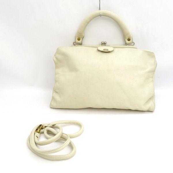 Vivienne Westwood / ヴィヴィアンウエストウッド ■ハンドバッグ ショルダーバッグ ２WAY レザー ホワイト  VW1 【中古】