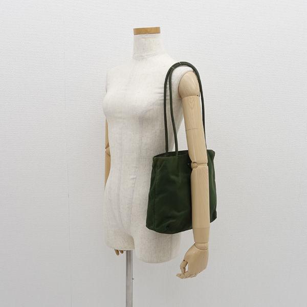 PRADA / プラダ □トートバッグ ナイロン カーキ セミショルダー