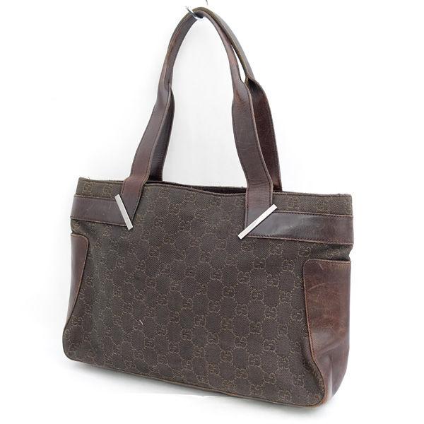 Gucci ハンドバッグ キャンバス/ レザー