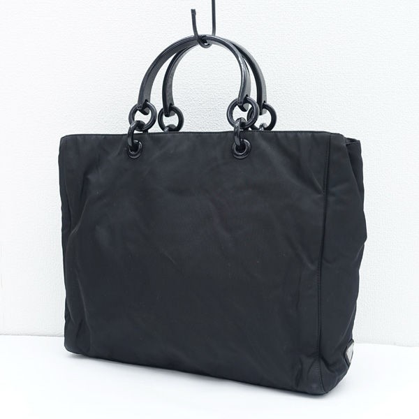 PRADA / プラダ ■ハンドバッグ プラスチック ハンドル テスート ブラック ギャランティ B6950 ブランド 【中古】 の通販は 27,060円