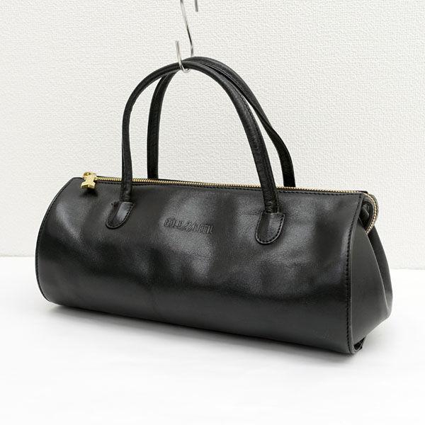 GOLD PFEIL / ゴールド ファイル ■ハンドバッグ レザー ブラック  ブランド【バッグ/バック/BAG/鞄/カバン】 【中古】