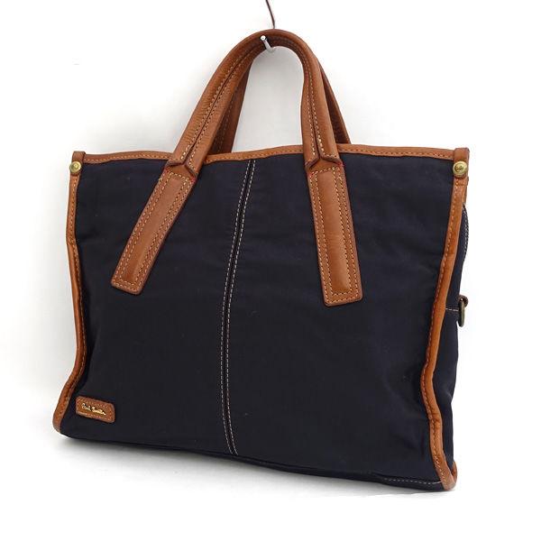 Paul Smith / ポールスミス ■ビジネス ブリーフケース　ナイロン レザー ブラック ブラウン ブランド 【中古】