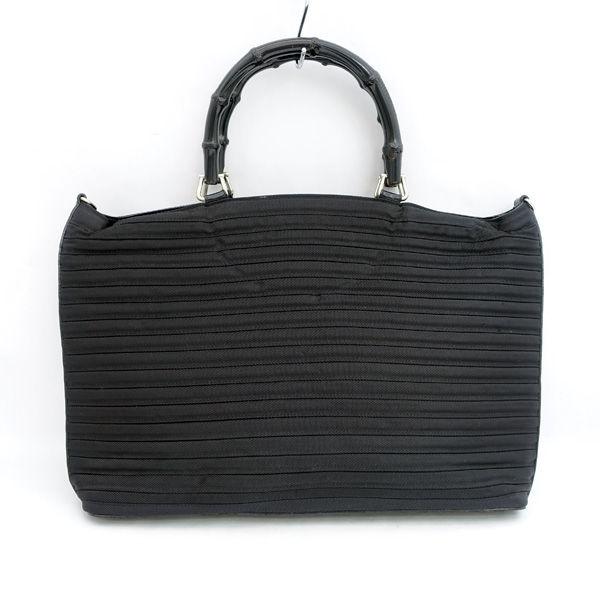 GUCCI / グッチ □2WAYショルダーバッグ バンブー ブラック