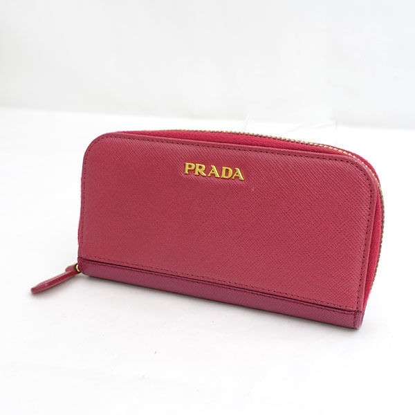 PRADA / プラダ ■キーケース レザー 6連 ピンク ゴールド ケース付き 1PG604 ブランド【KEY/キー/鍵】 【中古】