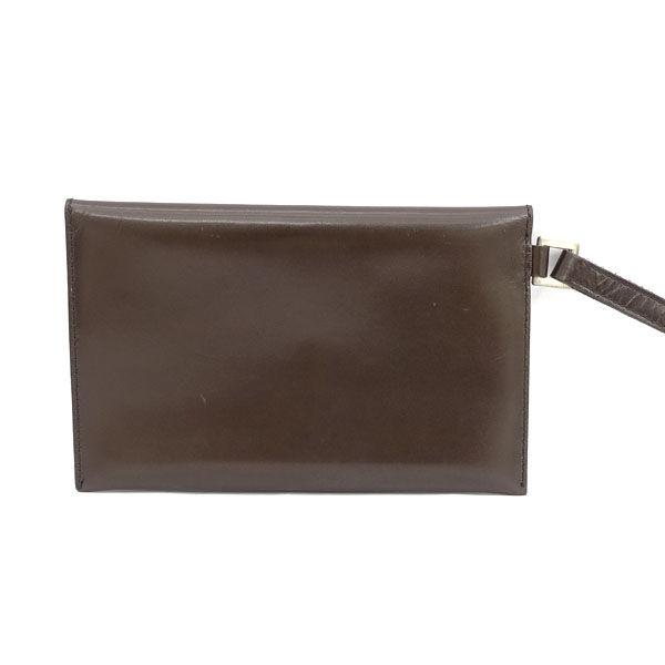 PRADA / プラダ ◇ポーチ 小物入れ レザー 茶 ストラップ ブランド【中古】