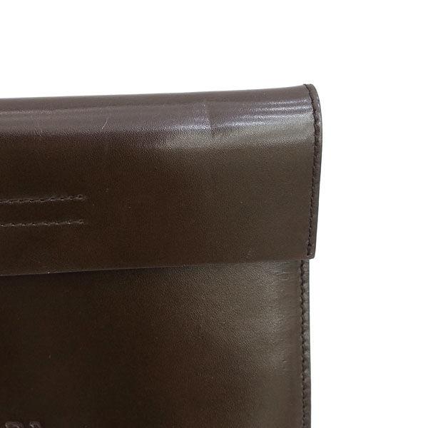 PRADA / プラダ ◇ポーチ 小物入れ レザー 茶 ストラップ ブランド