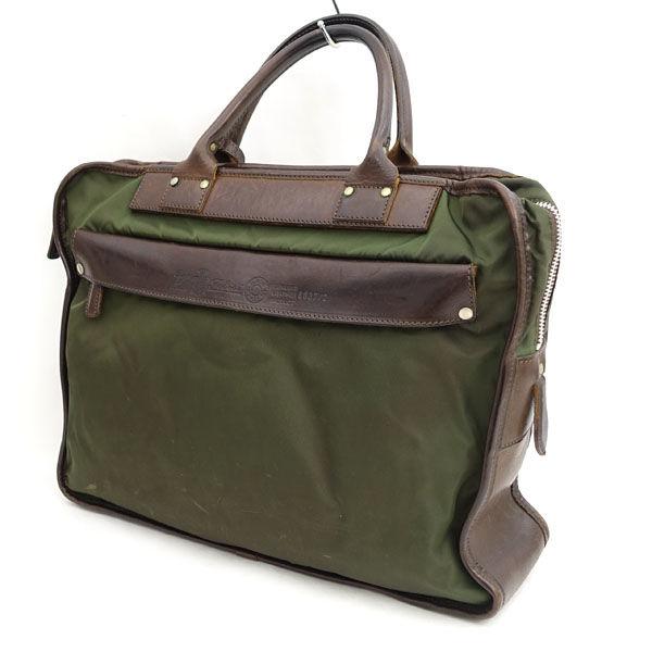Felisi / フェリージ ■ビジネスバッグ ナイロン レザー オリーブ 茶  8632 /7 【バッグ/バック/BAG/鞄/カバン】 【中古】