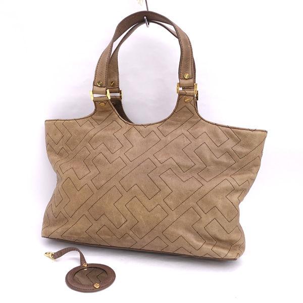 TORY BURCH / トリーバーチ ■ハンドバッグ トーロバッグ レザー ブラウン ゴールド ブランド【バッグ/BAG/鞄/カバン】【中古】