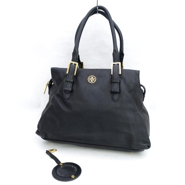 TORY BURCH / トリーバーチ ■バッグ セミショルダー ソフトレザー ブラック 鏡付 ブランド【バッグ/バック/カバン】 【中古】