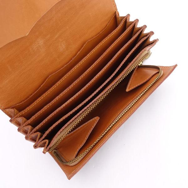 Felisi / フェリージ □二つ折り 長財布 レザー クロコ型押し グレー