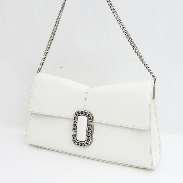 MARC JACOBS / マークジェイコブス ■ザセントマーク チェーンショルダーバッグ 白 レザー ブランド【バッグ/バック】 【中古】