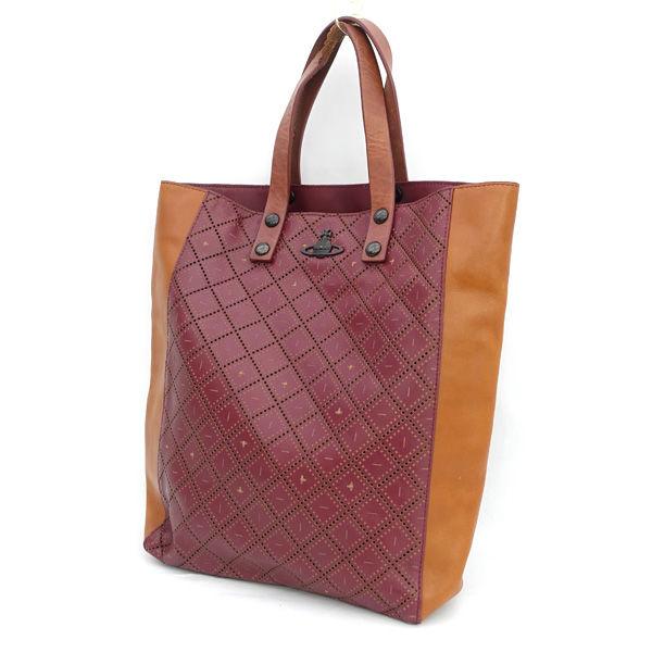 ヴィヴィアンウエストウッド トートバッグ ハンドバッグ茶 【公式通販】