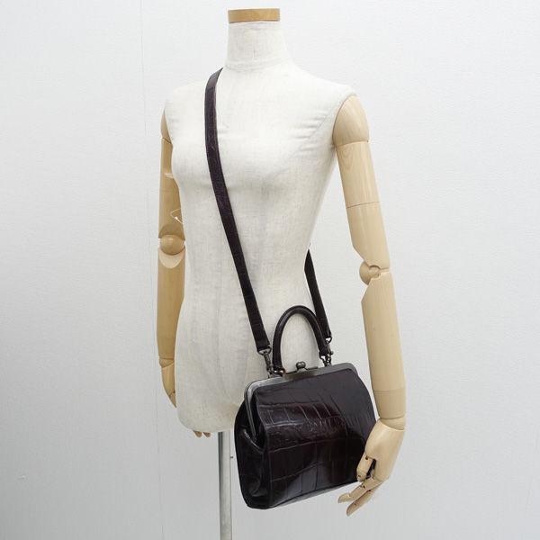 ジャンポールゴルチエ 2way ビジネスバッグ クロコ型押し レザー ブラウン JEAN PAUL GAULTIER / ジャンポール ゴルチエ □2WAYバッグ