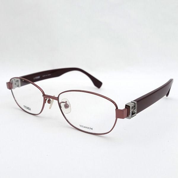 FENDI / フェンディ ■メガネ ズッカ ラインストーン チタン ボルドー FF0103/J ブランド【サングラス/メガネ/眼鏡】 【中古】