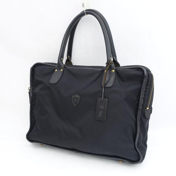 DOLCE&GABAANA 黒 ナイロン レザー トートバッグ ビジネスバッグ ビジネスバッグ 黒 ナイロン レザー DOLCE&GABAANA 黒 ナイロン