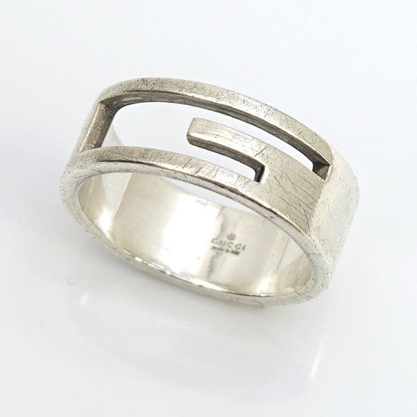 GUCCI / グッチ ■指輪 Gロゴカット ブランデッド 925 ＃18.5 032660 【リング/指輪/アクセサリー】 【中古】 の通販は 11,660円