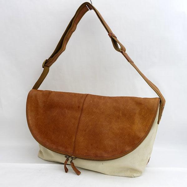 Paul Smith / ポールスミス ■メッセンジャー ショルダーバッグ レザーナイロン ベージュ 茶【バッグ/カバン】 【中古】