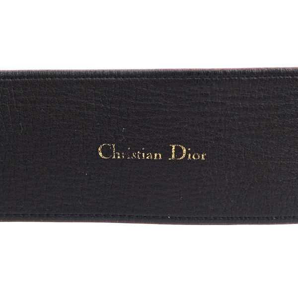 Christian Dior / クリスチャンディオール ■サッシュ ベルト レザー ボルドー 77〜60 【アクセサリー】 【中古】 