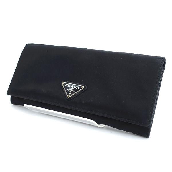 PRADA プラダ ナイロン 二つ折り財布 黒 ブラック A1331A4 PRADA(プラダ) 2つ折り財布 - 黒 ナイロン PRADA プラダ