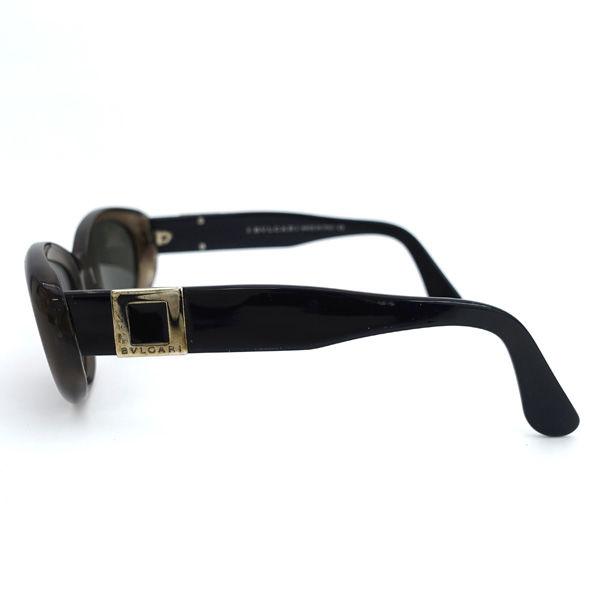 BVLGARI / ブルガリ □サングラス 黒 濃茶 ロゴ ケース付き ブランド