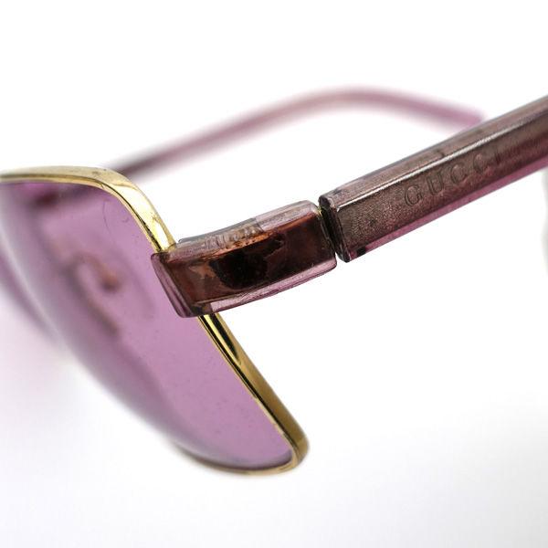 GUCCI / グッチ □サングラス ロゴ ゴールド ピンク ケース付き GG1378
