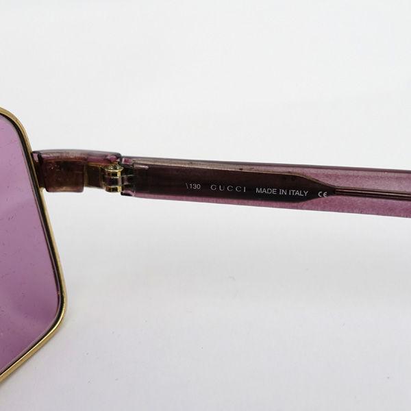 GUCCI / グッチ □サングラス ロゴ ゴールド ピンク ケース付き GG1378