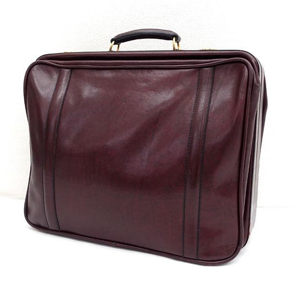 GOLD PFEIL /　ゴールドファイル ■トランク　旅行バッグ　レザー　ワインレッド ブランド【中古】  【代引不可】【同梱不可】