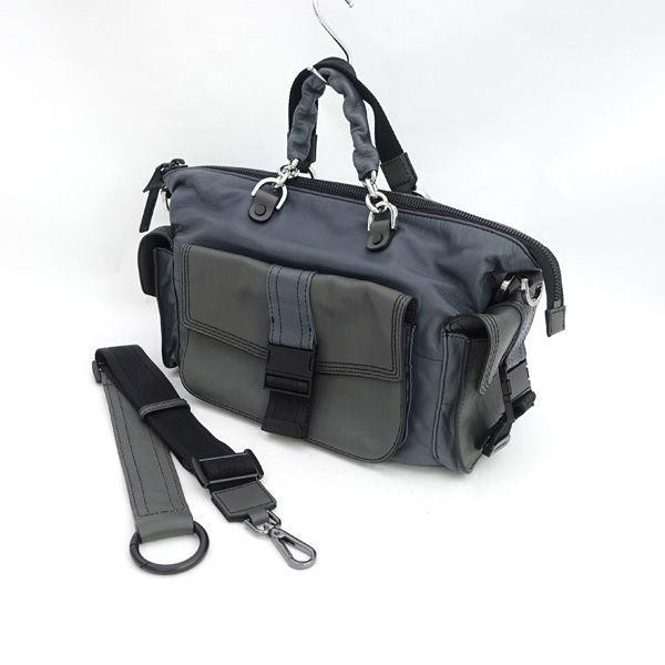 DIESEL / ディーゼル ■２WAY　ミニボストン　ハンドバッグ　レザー　グレー ブランド【バッグ/バック/BAG/鞄】 【中古】