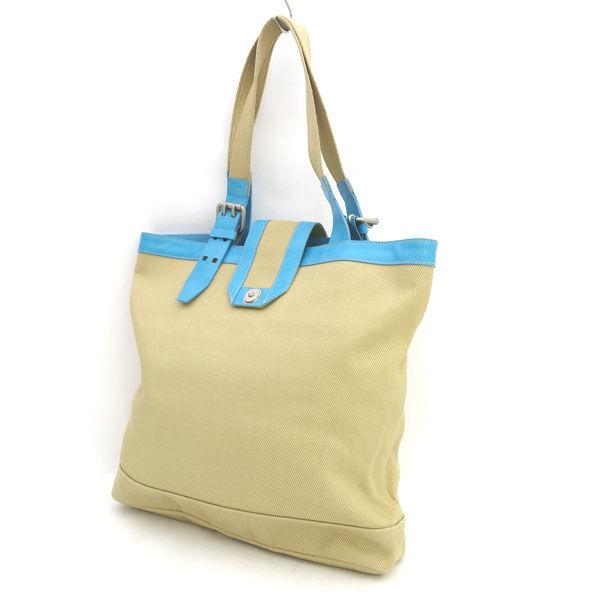 Paul Smith / ポールスミス ■トートバッグ　キャンバス　ベージュ　ブルー ブランド【バッグ/バック/BAG/鞄/カバン】 【中古】