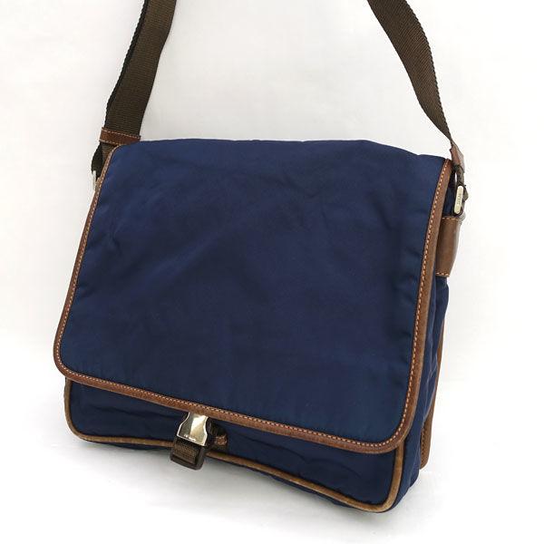 PRADA ネイビー メッセンジャーバッグ